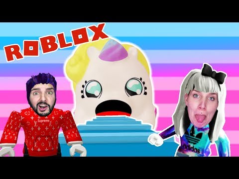Roblox: VOR DEM EINHORN ENTKOMMEN! KAAN + NINA GEFANGEN IN DER ZUCKERWATTE-WELT! Unicorn Escape Obby