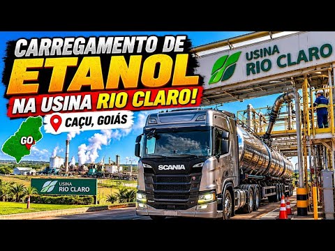 🚛 CARREGAMENTO DE ETANOL NA USINA RIO CLARO! CONHEÇA ESSA OPERAÇÃO EM CAÇU, GOIÁS! 🔥