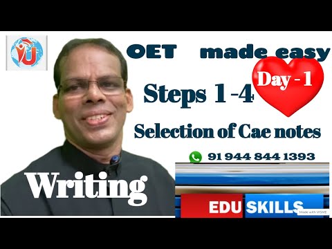 Edu Skills: Selection of Case notes; Steps 1-4: Jake Thompson: Writing Made Easy: Fall Love with OET