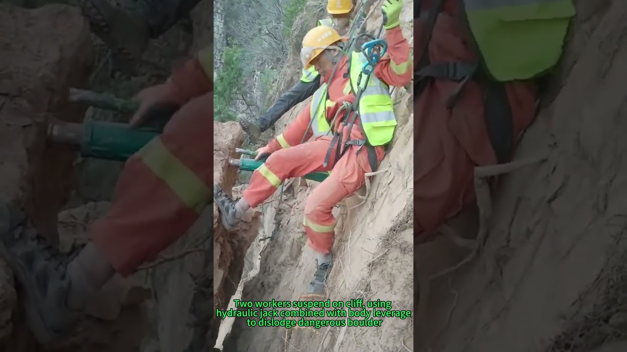 Cliff Rescue! Jack + Body Leverage Remove Deadly Rock | Hazard Control