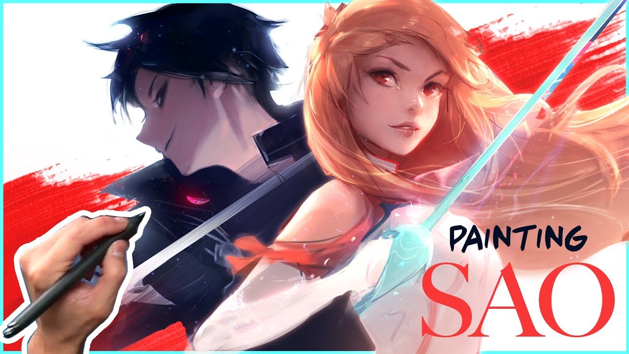 Painting an EPIC FANTASY ILLUSTRATION! (Sword Art Online)