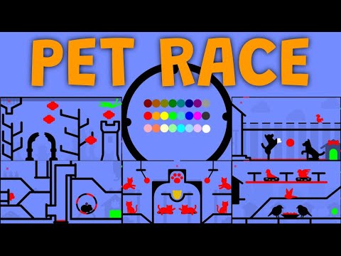 24 Marble Race EP. 56: Pet Race (by Algodoo)
