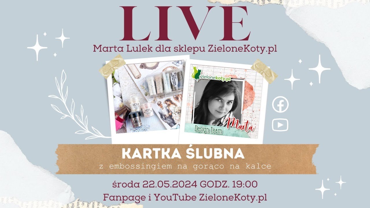 Kartka ślubna z transmisji LIVE | Marta