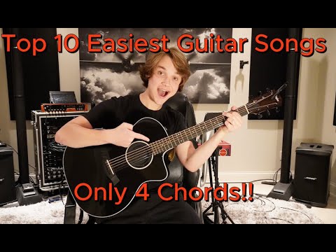 10 Easiest Guitar Songs Ever - ONLY 4 CHORDS (G, D, Em, C)