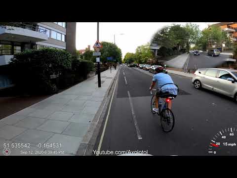 Another guy on a bike jumps a red light in regents park. Gets yelled at and stops at the next one.