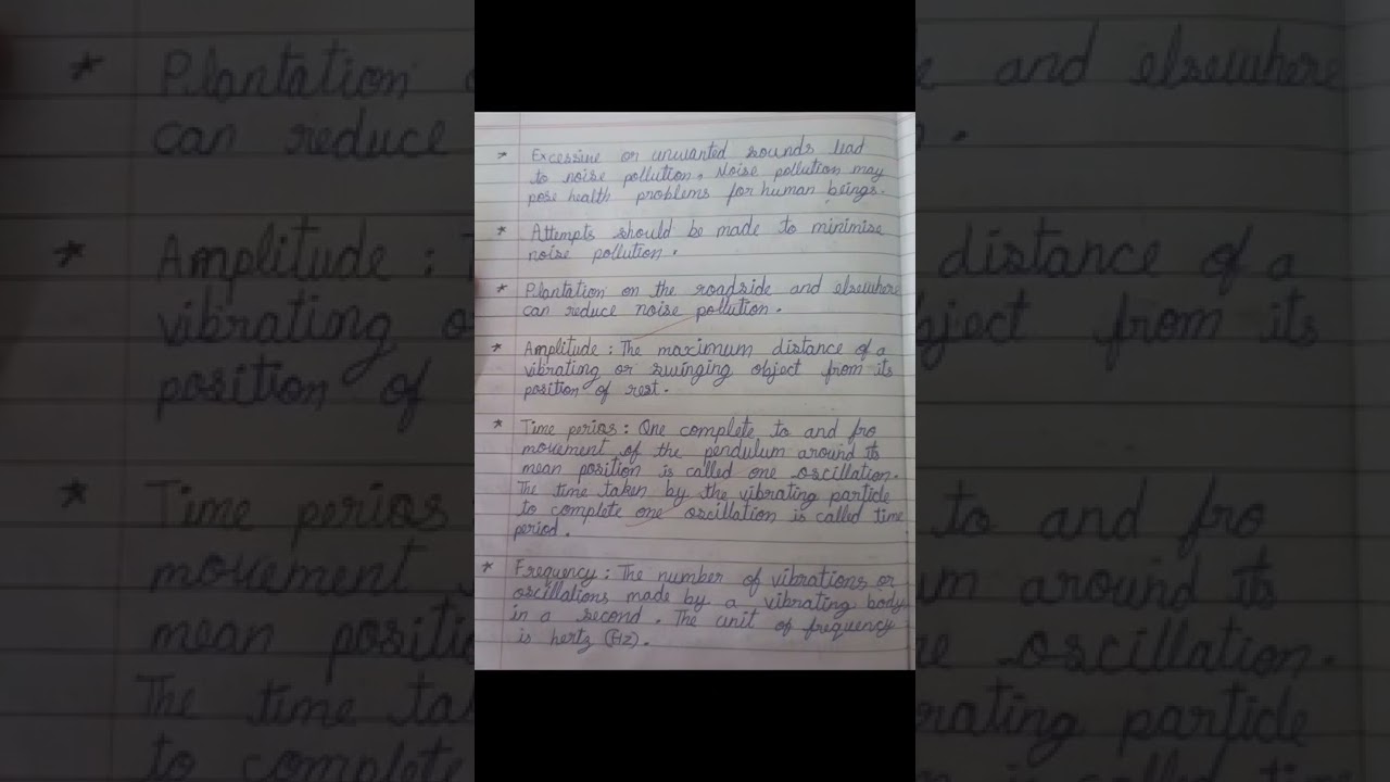 Class 8 science chapter 13 Sound Notes