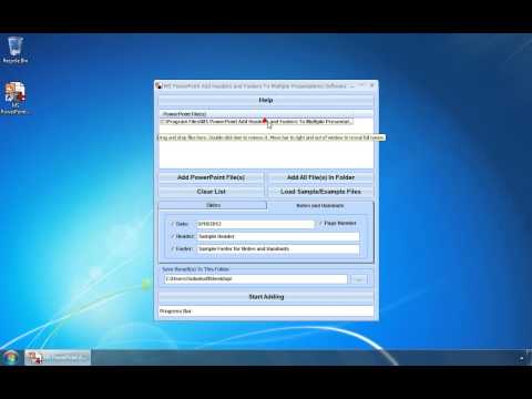 MS PowerPoint Add Headers and Footers To Multiple Presentations Software