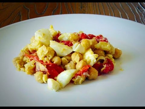 Ensalada de garbanzos con bacalao