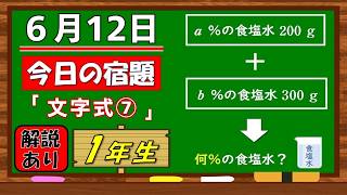美しい別解求む！【数学】【解説あり】【毎日の習慣に】確実に力がつく良問｜【中学１年】文字式⑦