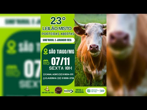 23º LEILÃO MISTO PORTEIRAS ABERTAS - SÃO TIAGO/MG - 07/11/2025