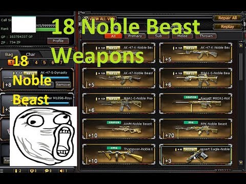 CrossFire NA 2.0: 18 NOBLE BEAST WEAPONS IN STORAGE