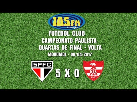 Melhores Momentos - São Paulo 5 x 0 Linense - Narração 105FM - 08/04/2017