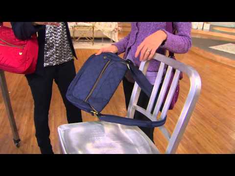 Ships 12/5 Travelon Anti-Theft Quilted Bag w/ RFID Wallet with Sandra Bennett