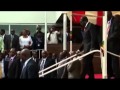 Robert Mugabe falls down steps after speech in Zimbabwe