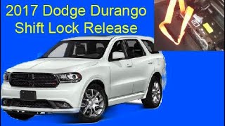 2017 Dodge Durango Shift Lock Release (Neutral)