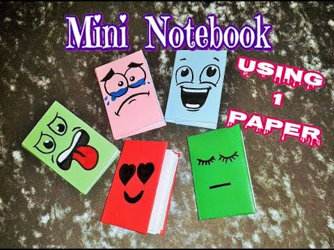 Easy Mini Notebook from ONE sheet of Paper