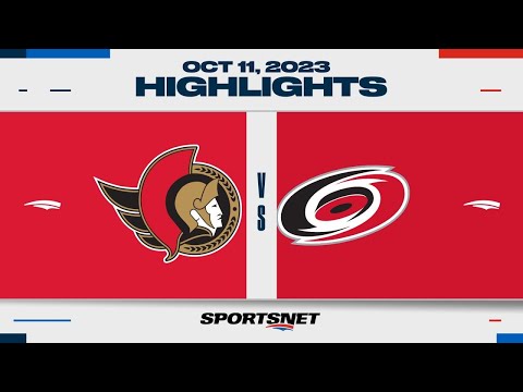 NHL Highlights | Senators vs. Hurricanes - October 11, 2023