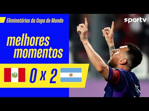 Gols e lances de Peru x Argentina
