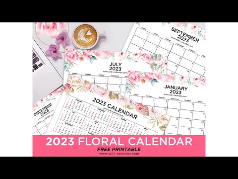 Free Printable Floral Calendar 2023 - Wiki Calendar