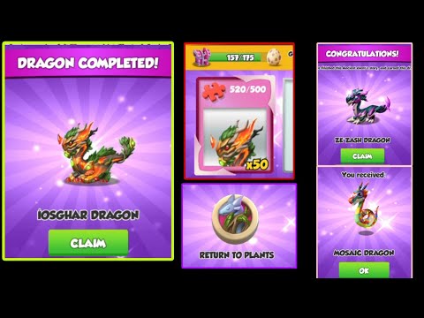 Unlocking Iosghar, Ze-zash and Mosaic Dragons 🐉 + Collecting Return to Plant ☘️ Batch || DML ||