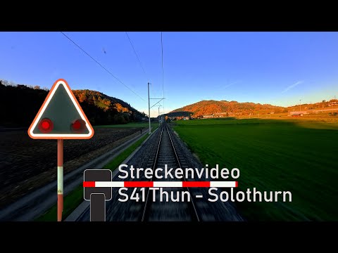 Führerstandsmitfahrt / cab ride S41 Thun - Solothurn 🚃 BLS RABe535 Lötschi 🌄