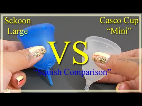 Sckoon Lg vs Casco Cup Mini "Squish" - Menstrual Cups