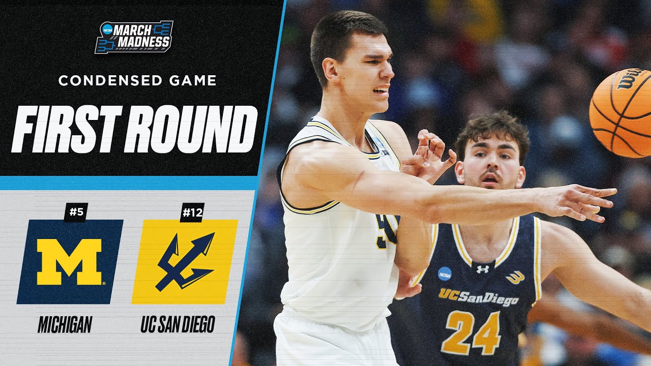 Michigan vs. UC San Diego - First round NCAA tournament extended highlights