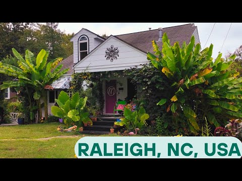 4K Walk in LOVELY Neighborhood | Raleigh North Carolina USA | Relaxing Sounds #walking #neighborhood