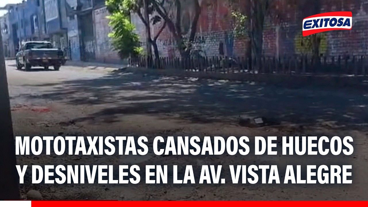 🔴🔵 Mototaxistas cansados de huecos y desniveles en la Av. Vista Alegre que dañan sus unidades