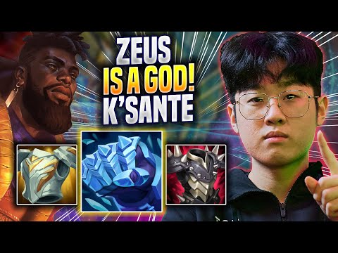ZEUS IS A GOD WITH K'SANTE! - T1 Zeus Plays K'sante TOP vs Olaf! | Season 2023