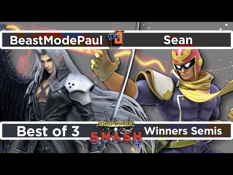 BeastModePaul (Sephiroth) vs Sean (Captain Falcon) Winners Semis - Boardwalk Smash #37 - SSBU