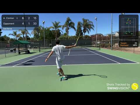 USTA 3.5 Singles Match - Austin Conlon vs. Dinesh Rustagi - W 6-4, 6-4