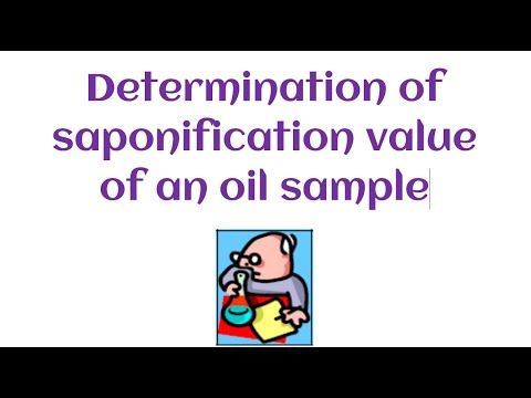 Determination of saponification value of an oil sample