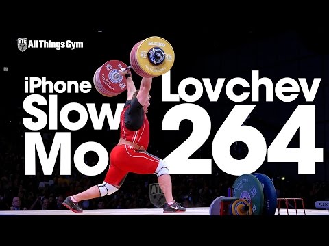 Aleksey Lovchev 264kg Clean & Jerk World Record iPhone Slow Motion