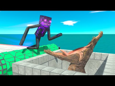 Monsters Jump Over Aquatics Monsters - Animal Revolt Battle Simulator