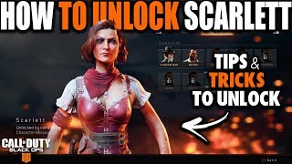 HOW TO UNLOCK SCARLETT IN BLACK OPS 4 BLACKOUT | How to Unlock Zombie Characters in Call of Duty BO4