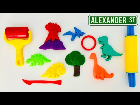 Play Doh Dinosaurs - Create and Learn | Toddler Activities | Kids, Pre-k, Toddler Videos