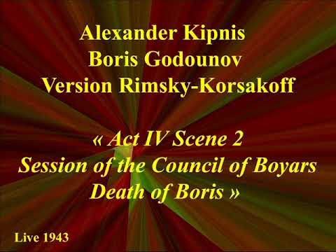 Alexander Kipnis   Boris Godounov   Version Rimsky Korsajkoff   Act IV Scene 2