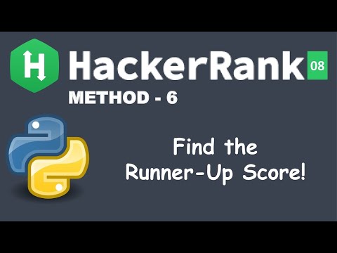 Find The Runner Up Score Easy Basic Data Types Python Hackerrank Solution Hindi