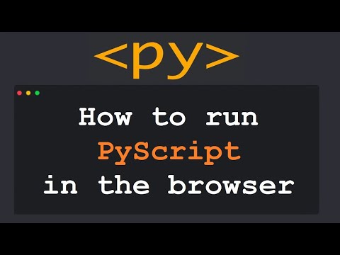 PyScript Tutorial #1: How to run PyScript in the browser ?