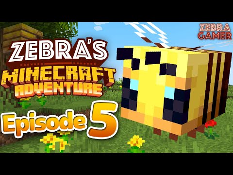 Zebra's Minecraft Adventure Part 5 - Befriending Bees!