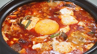 해물 순두부찌개 육수를 내지 않고도 얼큰하고 맛있게 끓이는 법 [엄마의손맛]