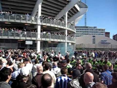 IFK - DIF 09-04-11 Bråk utanför Arenan