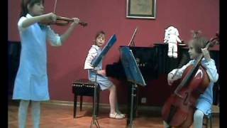 Piano trio The Frolic Fluff play Children songs from Vojvodina composer Tibor Hartig