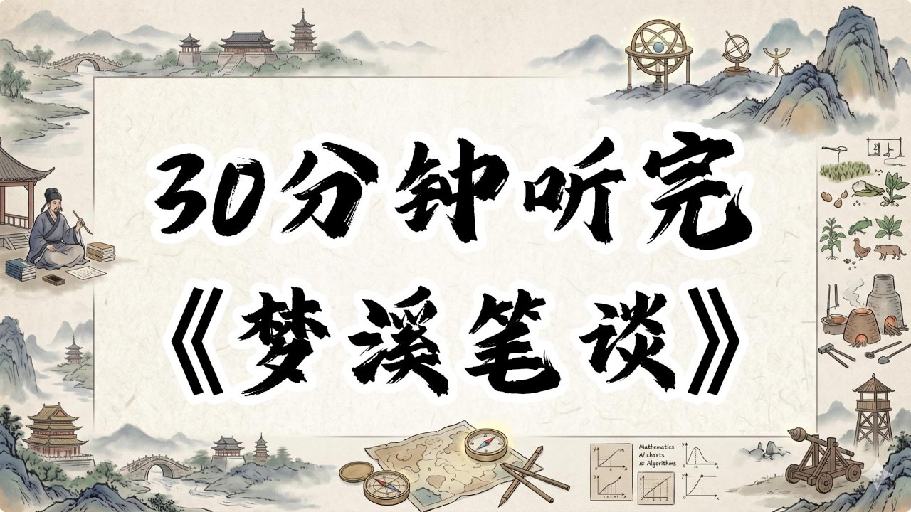 三十分钟读千古奇书《梦溪笔谈》！中国科技史上一座无法绕过的珠穆朗玛峰！#梦溪笔谈 #沈括 #中国古代科技 #硬核科普 #底层逻辑 #睡前读本书 #北宋历史 #斜杠青年 #古典名著解读 #历史深度解构