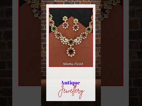 Copper mumbai antique jewelry matte gold polish antique desi...