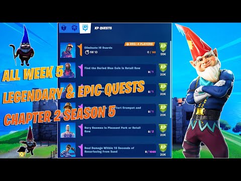 Fortnite All *LEAKED* Week 5 Legendary & Epic Quests(Challenges) Guide - Chapter 2 Season 5