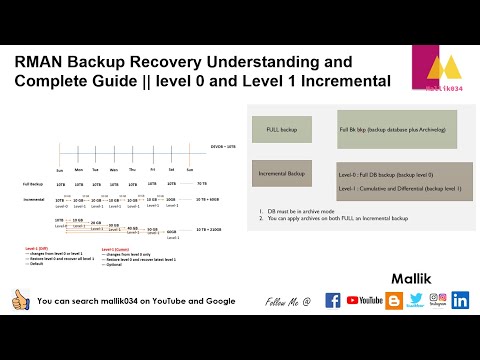 RMAN Backup Recovery Understanding and Complete Guide || level 0 and Level 1 Incremental
