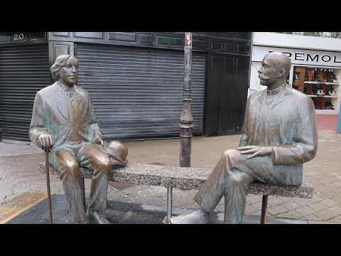 Taking a walk down Shop Street in Galway City where the busking happens.