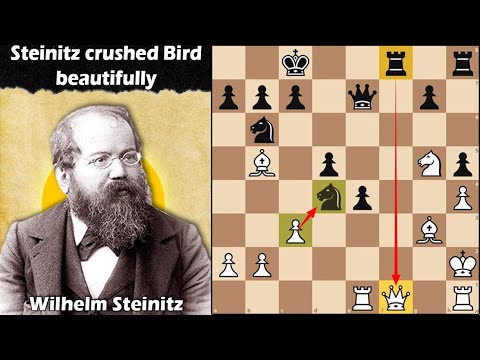 Steinitz crushed Bird beautifully | Steinitz vs Bird 1873
